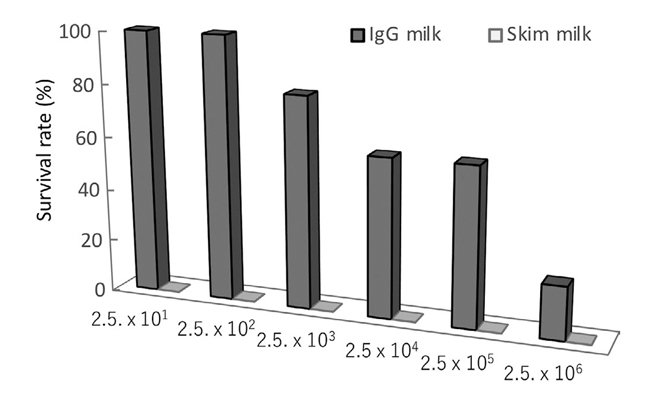 The effectiveness of bovine IgG fraction against salmonella, O-157 and non-tuberculous mycobacteria