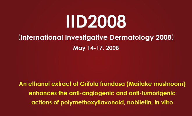 An ethanol extract of Grifola frondosa (Maitake mushroom) enhances the anti-angiogenic and anti-tumorigenic actions of polymethoxyflavonoid, nobiletin, in vitro