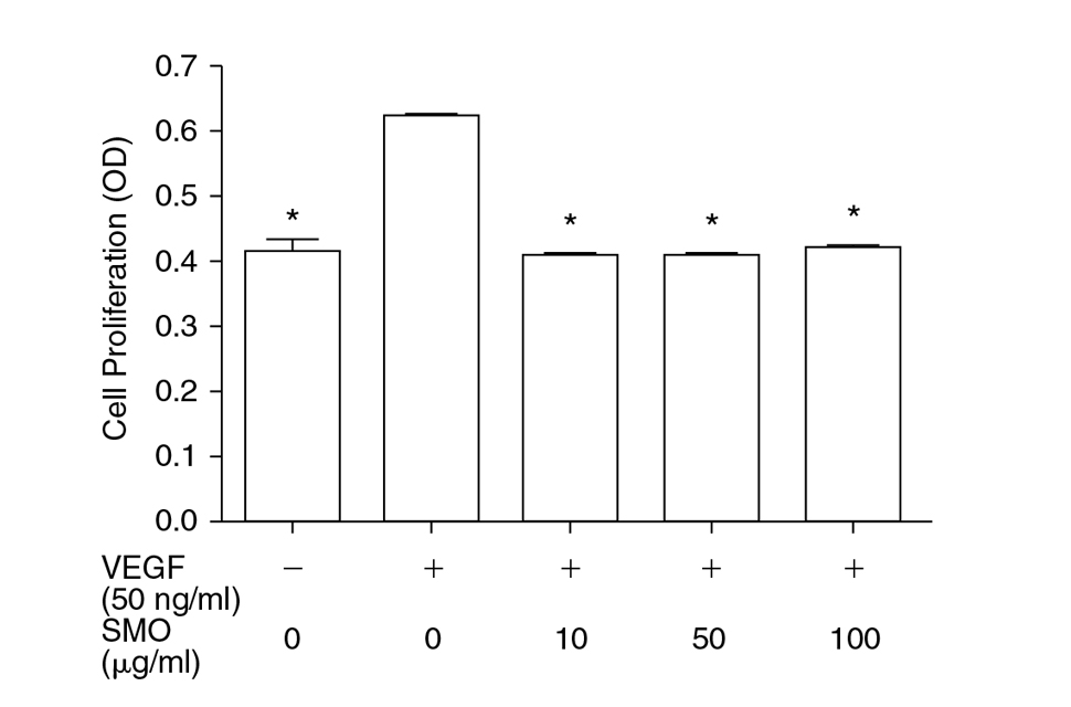 Inhibition of Tyrosine Phosphorylation of Vascular Endothelial Growth