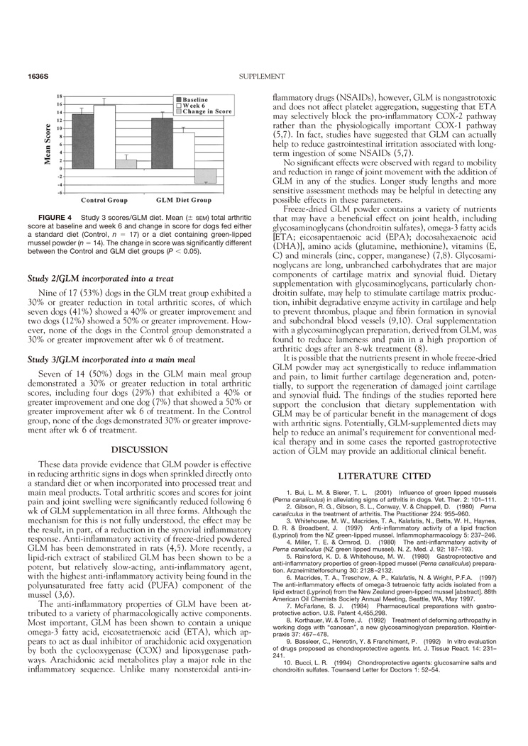 Efficacy of Green Lipped Mussel powder in alleviating arthritic signs in dogs P3